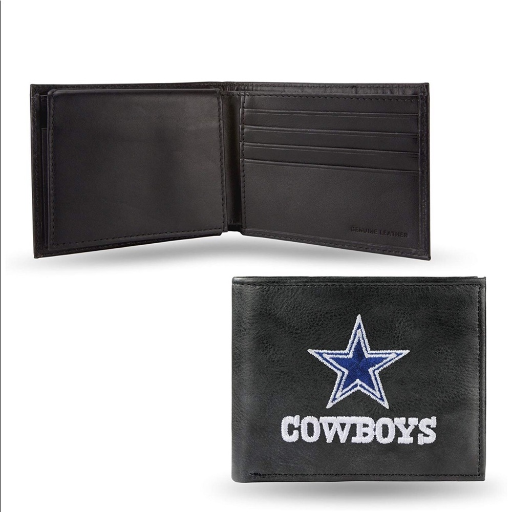 NWT Dallas Cowboys Embroidered Leather Wallet